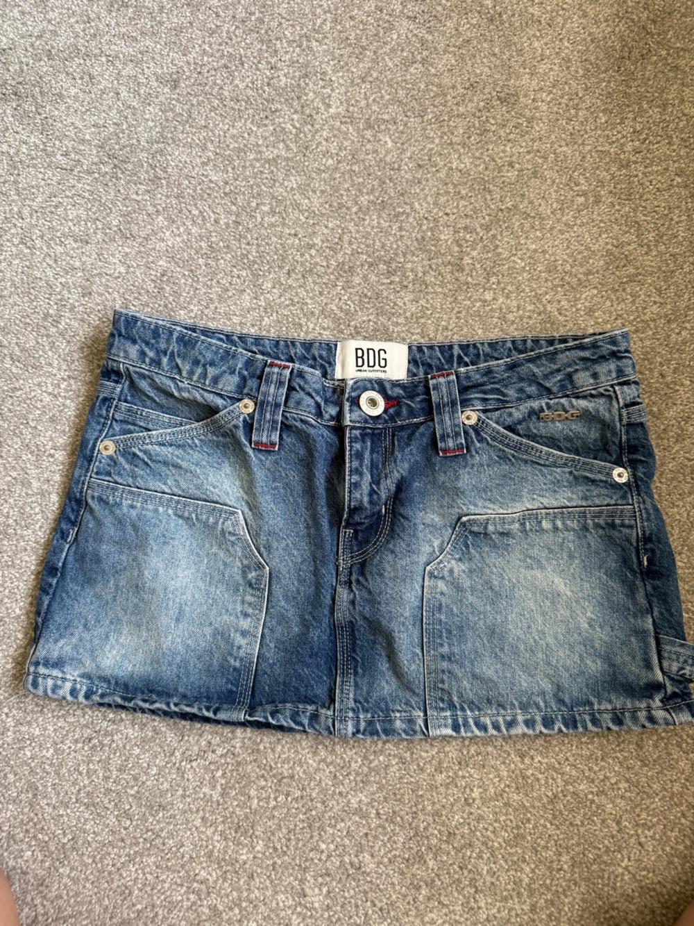 BDG Light Blue Washed Denim Shorts